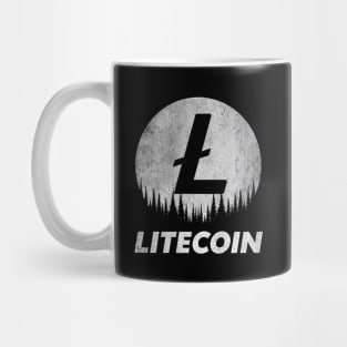 Vintage Litecoin Lite Coin LTC To The Moon Crypto Token Cryptocurrency Wallet Birthday Gift For Men Women Kids Mug